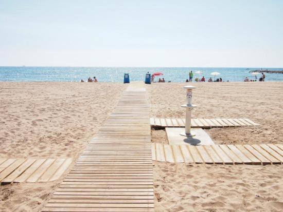 Apto Con Piscina En La Playa Cerca De Vlc Con Ac Daire Puçol Dış mekan fotoğraf